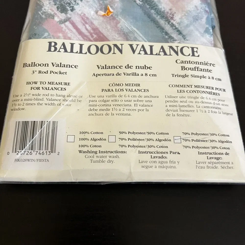 Vintage NWT Balloon Valance 72